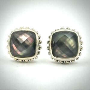 Lagos Silver & Abalone Quartz Doublet Stud Earrings